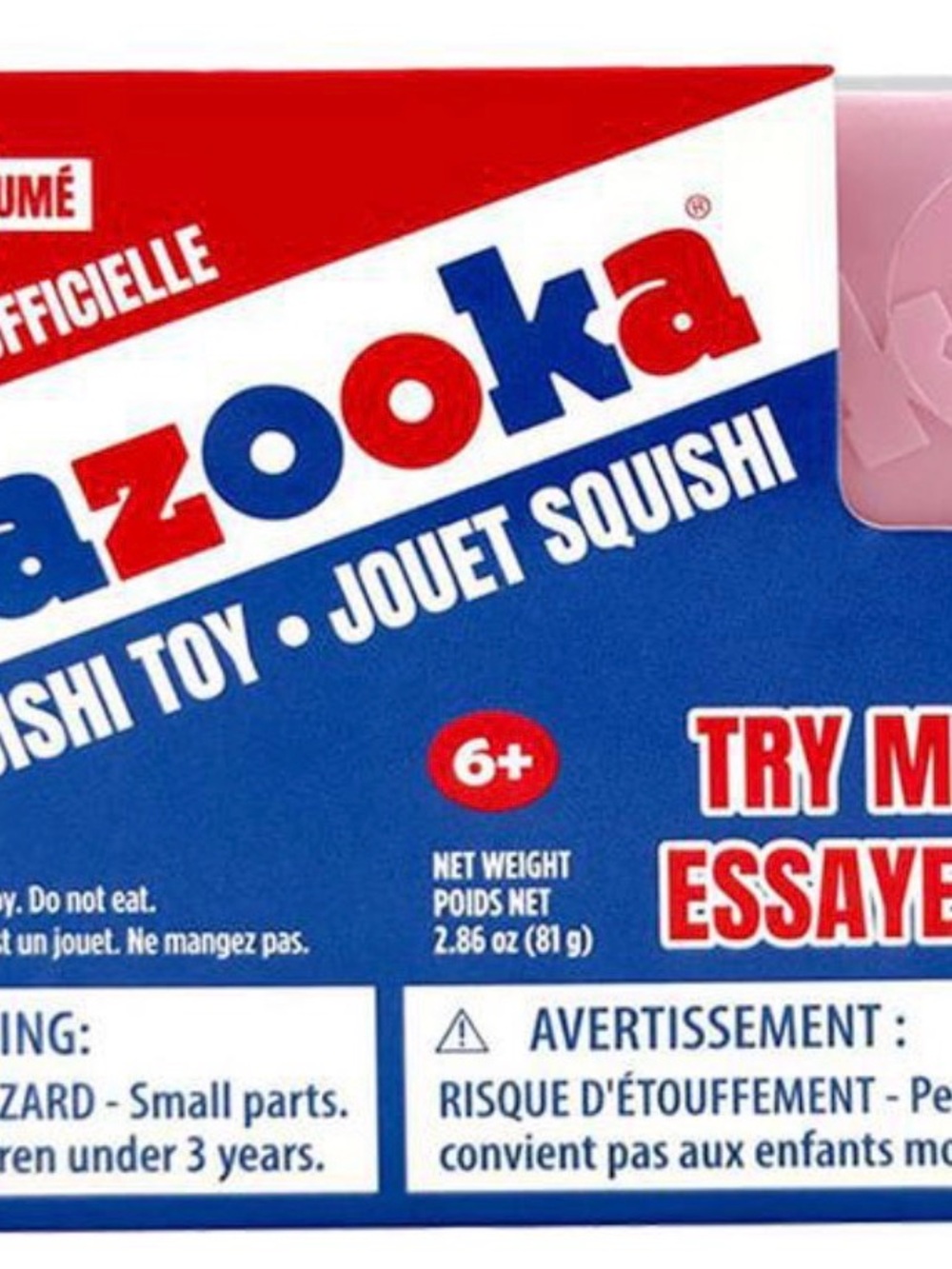 Bazooka Squish Toy - Blue & Red Packaging